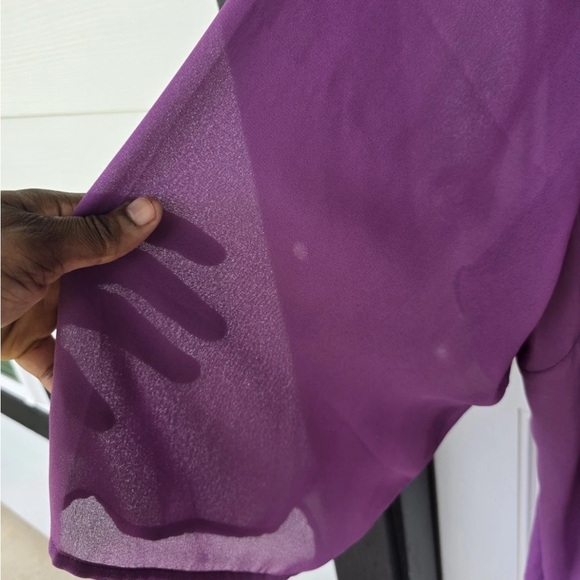 Maggie Barnes Womens Tunic Plus Sz 6X (38/40) Purple Blouse Studded Embellished - Picture 8 of 11